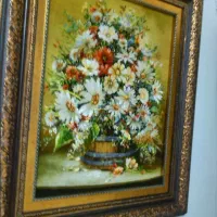 تابلو فرش چله ابربشم