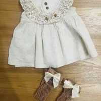 پیراهن دخترانه ،شلوار لی،سرهمی ،توربان