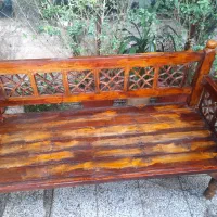 تخت سنتی  ۶ پایه چوب روسی رنگ شده