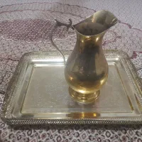 سینی وپارچ برنزی اصل قدیمی کاملا سالم|کلکسیون اشیاء عتیقه|اردبیل, |دیوار