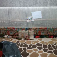 فرش نیمه کاره جفت زرونیم طرح سلاطین