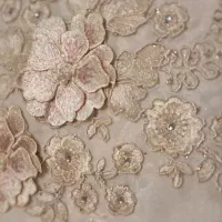 پنل لباس عروس و نامزدی و مخمل گلدوزی گل برجسته