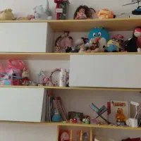 تخت دو طبقه نوجوان و کمد لباس و‌میز تحریر کتابخانه
