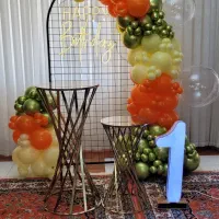 دکور تولد بادکنک آرایی و لوازم تولد رنگین کمان|اسباببازی|اراک, |دیوار