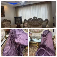 پرده به همراه والن مخمل ترک