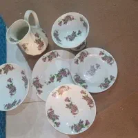 سرویس گل سرخی قدیمی نونو ژاپن|ظروف سرو و پذیرایی|تهران, مینی‌سیتی (شهرک نفت)|دیوار
