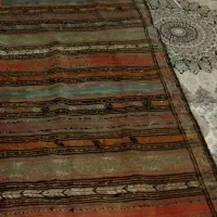 گلیم دست بافت قدیمی ۳در ۱ قیمت مناسب|گلیم، جاجیم، گبه|قوچان, |دیوار