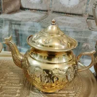 سرویس بزرگ سماور.کتری و آفتابه مسی|سماور، چایساز، قهوهساز|بروجرد, |دیوار