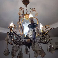2 عدد لوستر آنتیک 4 شاخه آبکاری برنج با کیفیت بالا|لوستر و چراغ آویز|کرج, باغستان|دیوار
