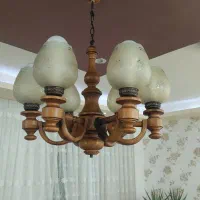 لوستر چوبی ۶شاخه