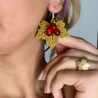 گوشواره دستبافت یلدایی