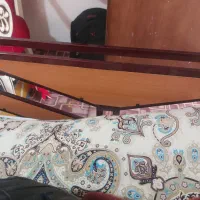 تخت یک نفره چوبی فلزی