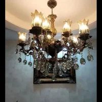 لوستر ۲عدد پنج شاخه ی دوبل در حد نو|لوستر و چراغ آویز|مشهد, بهاران|دیوار