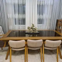 میز ناهارخوری ۸نفره چوب راش