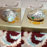 انگشتر نقره باباقوری و یمنی حرزدار