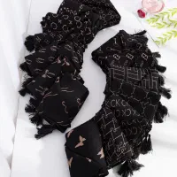 شال خاص برشکا پلیسه با منگوله،14 رنگ مشکی و شکلاتی|لباس|اهر, |دیوار