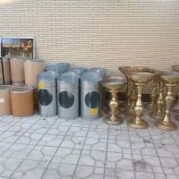جام آجیل طلایی/تابلو برقی/ میز/ بشکه/ نصف قیمت
