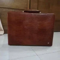 کیف چرم بوفالو رنگ عسلی