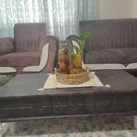 مبل راحتی ۷نفره همراه جلو مبلی و عسلی|مبلمان خانگی و میز عسلی|رودسر, |دیوار