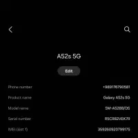 گوشی کارکرده A52s 5G