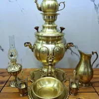 سماور زغالی ۶لیتری نعل اسبی۱۰ تکه