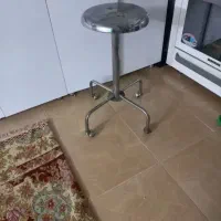 صندلی استیل چرخ دار