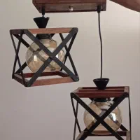 لوستر اتاق خواب چوبی