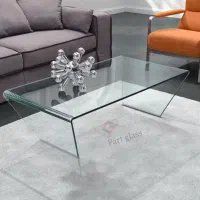 میز شیشه ای خم