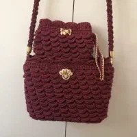 انواع کیف با نخ مکرومه و رافیا|کیف، کفش، کمربند|رودسر, |دیوار