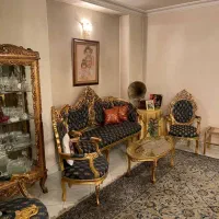 میز نهار خوری ۸ نفره با بوفه طلایی ۴ طبقه جادار،|مبلمان خانگی و میز عسلی|تهران, سید خندان (جلفا)|دیوار