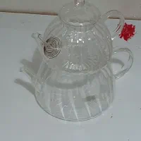 ست کتری قوری شیشه ای