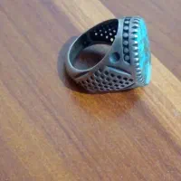 انگشتر نقره با سنگ فیروزه اصل|جواهرات|بهشهر, |دیوار