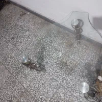 میزجلومبلی شیشه ای پایه فلزی|مبلمان خانگی و میز عسلی|لنگرود, |دیوار