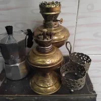 دوتا چراغ نفتی کوچک یدونه قهوه جوش کن المینیوم|سماور، چای‌ساز، قهوه‌ساز|تبریز, |دیوار