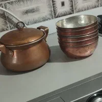 قابلمه و کاسه مسی نو یه بار مصرف شده