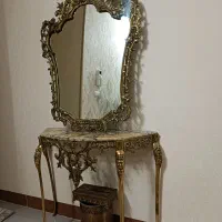 آینه شمعدان قدیمی برنجی