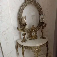 آینه و شمعدان برنزه