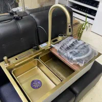 سینک پیانویی طلایی دو کلید