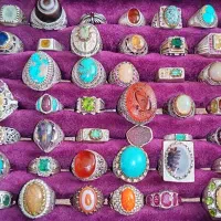 انگشترهای نقره دستساز اوپال زمرد شجر عقیق یاقوت