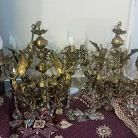 دو لوستر ۴ شاخه تمام برنج فرشته
