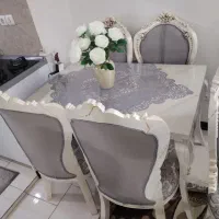 رومیزی 4 تیکه میزنهارخوری و میزبزرگ و دوتا عسلی