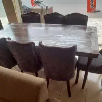 میز نهار خوری ۸ نفره|میز و صندلی غذاخوری|رشت, گلزاران|دیوار