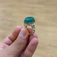 انگشتر طرح ترک، نگین یشم