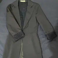کت تک ترک سورمه ای گیپوردار