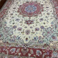 (فرش حق زاده)جفت فرش۶متری۴۰رج علیا گل ابریشم