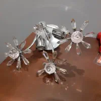 لوستر۶شاخه وست دیوارکوب۳شاخه کریستال اصل اتریش|لوستر و چراغ آویز|فردیس, داوری|دیوار