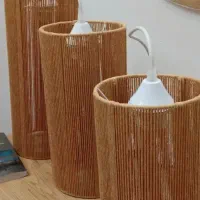 ست سه تایی لوستر طرح بوهو با الیاف طبیعی