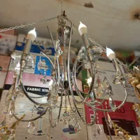 لوستر برنجی کروم خارجی ۶شاخه