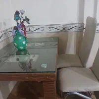 میزصندلی باپایه استیل دونفره ،1500تومن