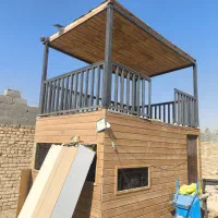 کانکس کلبه چوبی و سرویس بهداشتی